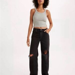 Levi’s Baggy Dad Jeans - Black / Distressed - Size 27